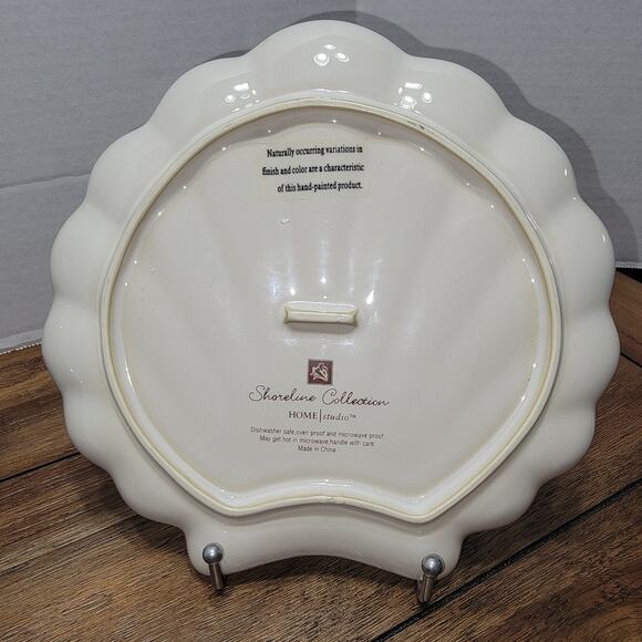 Set of 2 Shoreline Collection Hand Painted Glass Plates: Starfish & Seashell - Picture 6 of 8